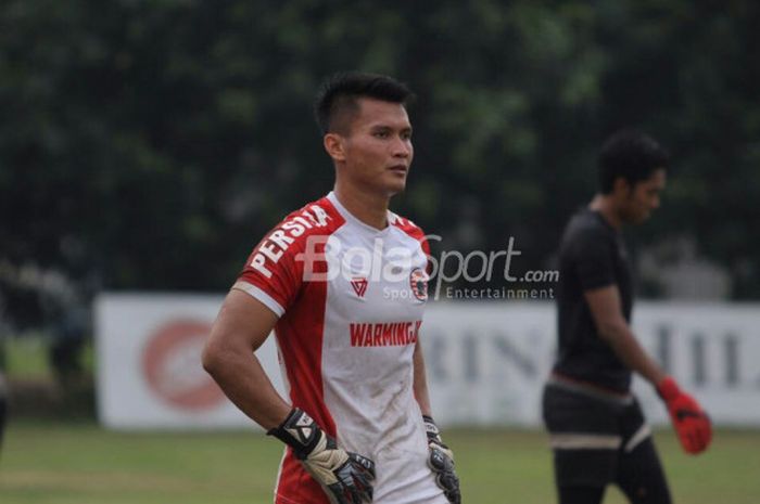  Shahar Ginanjar saat gabung latihan Persija Jakarta di Lapangan Sutasoma, Jakarta Timur, Senin (23/