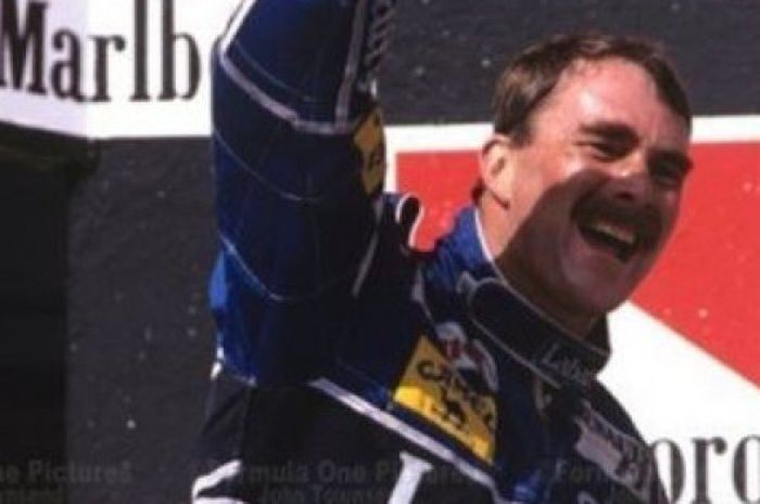 Nigel Mansell saat menjuarai GP Hungaria pada 1992