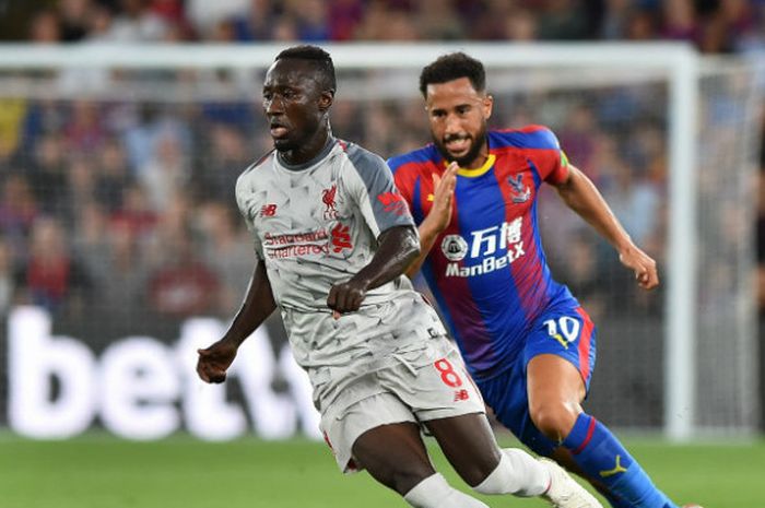 Gelandang Liverpool, Naby Keita,d alam aga kontra Crystal Palace di Selhurst Park pada 20 Agustus 2018