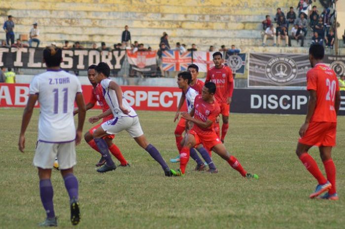 Pertandingan Persis Solo kontra Persita Tangerang di Stadion Wilis, Madiun, Senin (30/7/2018) sore WIB.