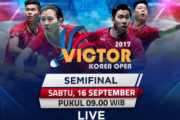 Semifinal Korea Open 2017 di Kompas TV.