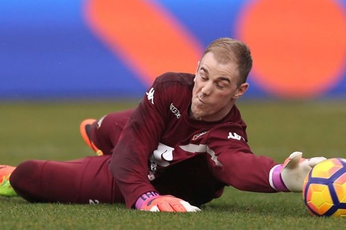 Kiper Torino, Joe Hart, melakukan penyelamatan dalam pertandingan Serie A 2016-2017 menghadapi Empoli di Stadio Carlo Castellani, Empoli, Italia, pada 5 Februari 2017.