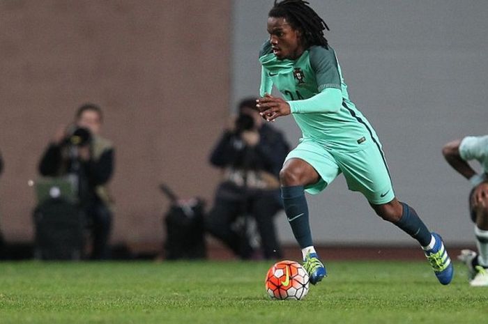 Gelandang Portugal, Renato Sanches, dalam laga kontra Belgia pada 29 Maret 2016