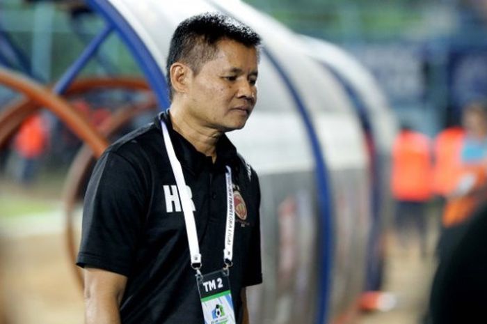 Pelatih caretaker Sriwijaya FC, Hartono Ruslan.