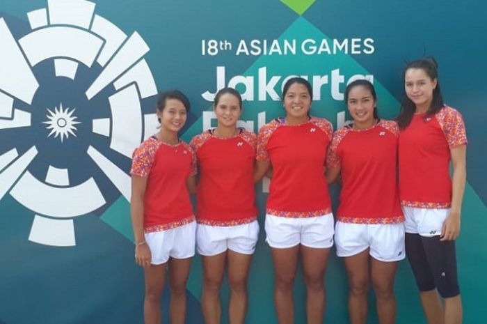 Tim tenis putri Indonesia untuk Asian Games 2018.