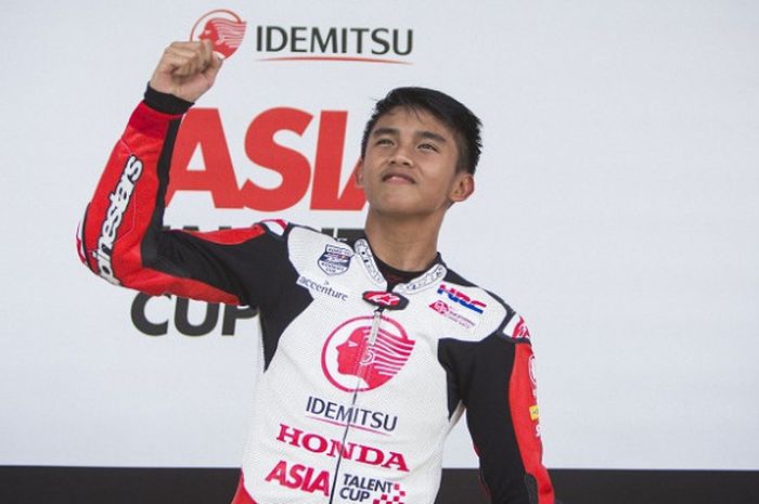 Pebalap Astra Honda Racing Team asal Indonesia, Mario Suryo Aji.