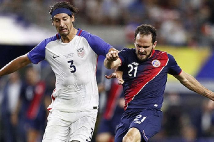 Penyerang Kosta Rika, Marcos Urena, mencetak dua gol kala melawan Amerika Serikat di Kualifikasi Piala Dunia 2018.