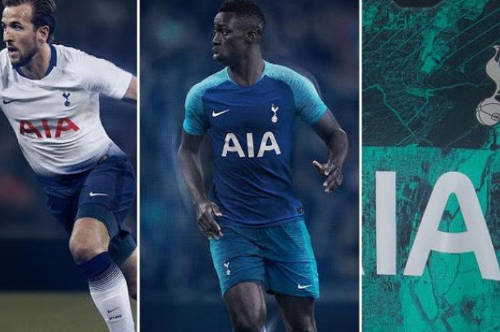 Jersey terbaru Tottenham Hotspur untuk musim 2018/2019.