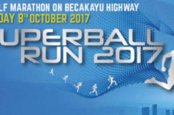 Event lari tahunan SuperBall Run 2017 diselenggarakan di tol Becakayu, Jakarta Timur, Minggu (8/10/2017).