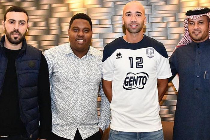 Eks striker PSIS Semarang, Bruno Silva saat dikenalkan klub kasta kedua Arab Saudi, Al-Ain FC pada 6 Januari 2019.