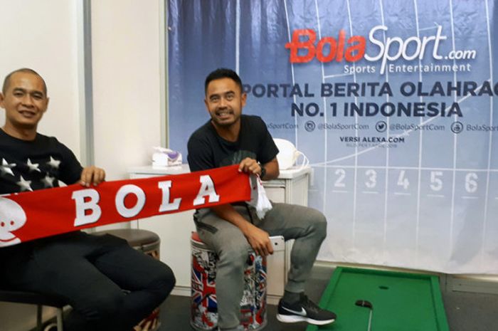 Kurniawan Dwi Yulianto dan Ponaryo Astaman di acara Indonesia Sport Expo & Forum di ICE, BSD City, Sabtu (5/5/2018).