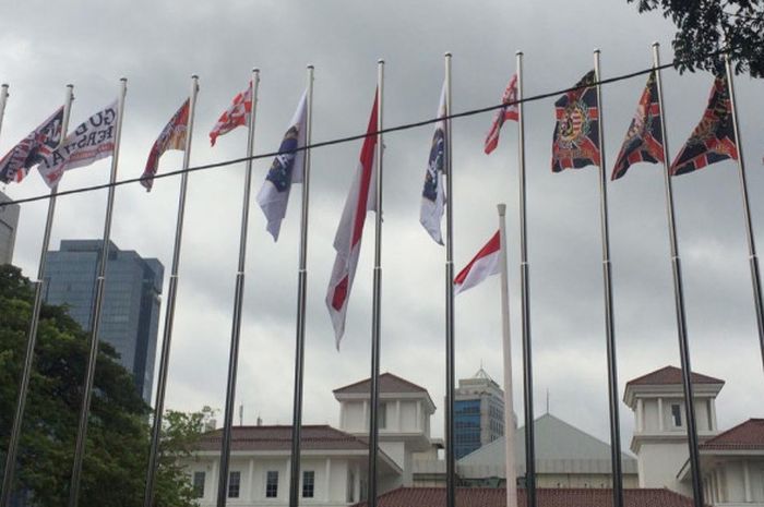 Bendera Persija Jakarta di Kantor Balai Kota Jakarta.