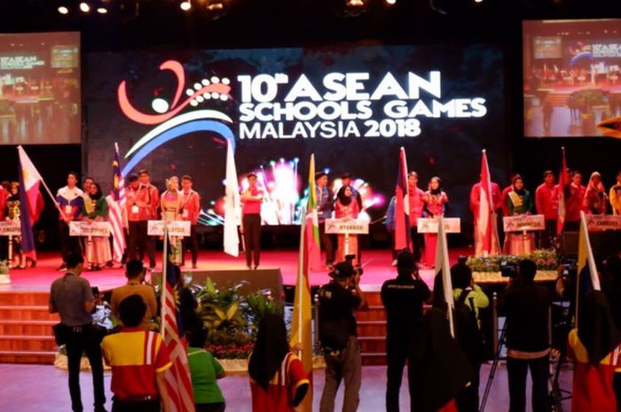 Pembukaan Asean School Games 2018 di Malaysia, Jumat (20/7/2018).