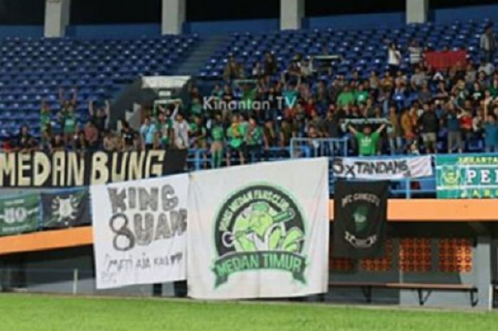 PSMS Fan ajak suporter perantauan penuhi Stadion PTIK, Jakarta, saat timnya berlaga melawan Bhayangkara FC, Jumat (3/8/2018).