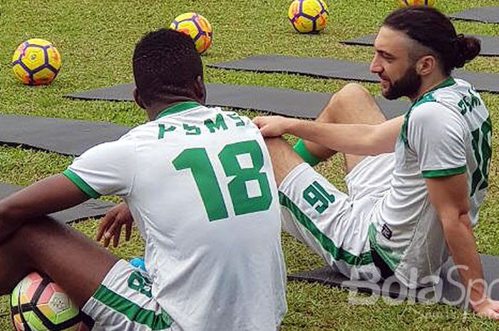 Syarif Khamayuni Mukhammad sudah ikut latihan bersama PSMS Medan di Stadion Kebun Bunga, Rabu (21/2/2018).