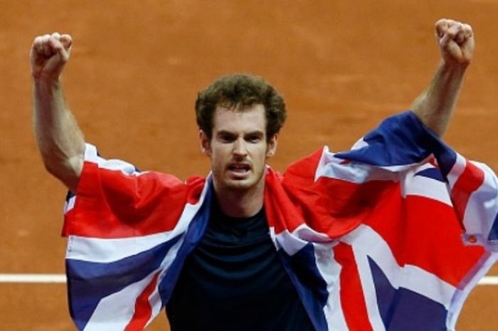 Andy Murray menjadi penentu kemenangan inggris atas Belgia pada babak final Piala Davis 2015 yang berlangsung di Flanders Expo , Ghent, belgia, Minggu (29/11/2015).