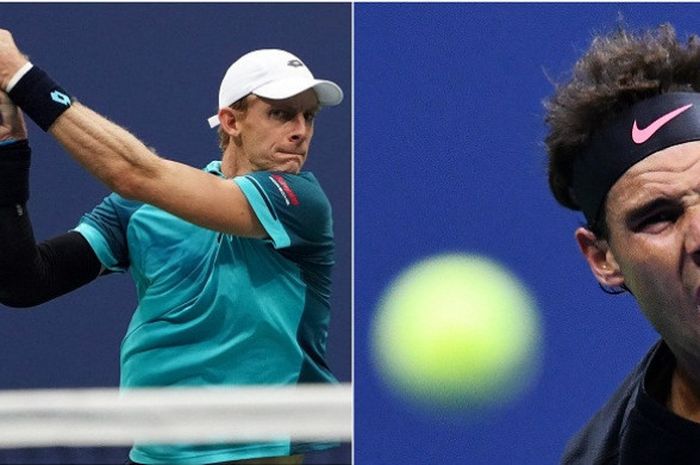 Laga final AS Terbuka 2017 akan mempertemukan Kevin Anderson (kiri) dan Rafael Nadal.