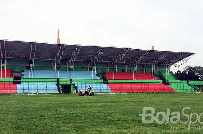 Kondisi terkini Stadion Teladan jelang verifikasi kedua oleh PT LIB, Senin (26/2/2018).