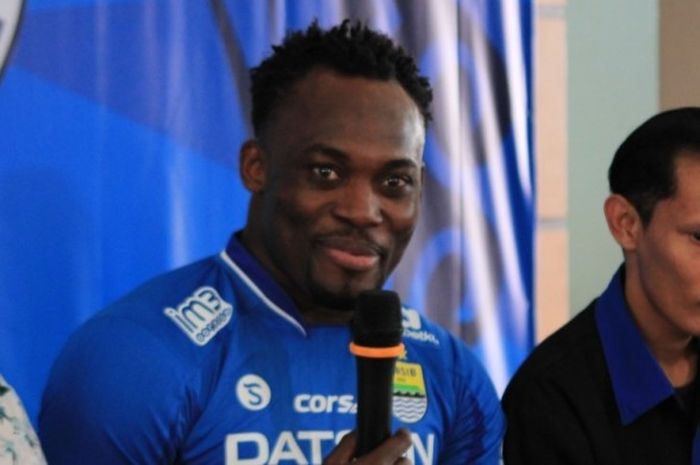 Michael Essien saat ditemui di Graha Persib, Jalan Sulanjana, Kota Bandung, Rabu (29/3/2017)