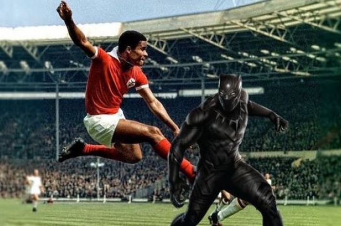 Eusebio dan tokoh Blackpanther.