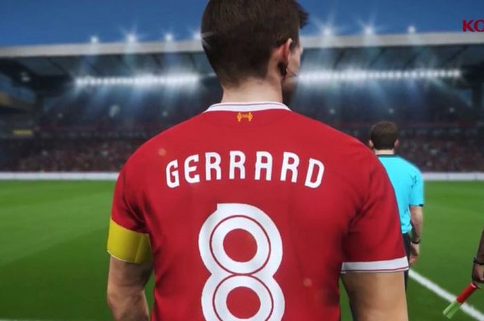 Penampakan Steven Gerrard dalam PES 2018