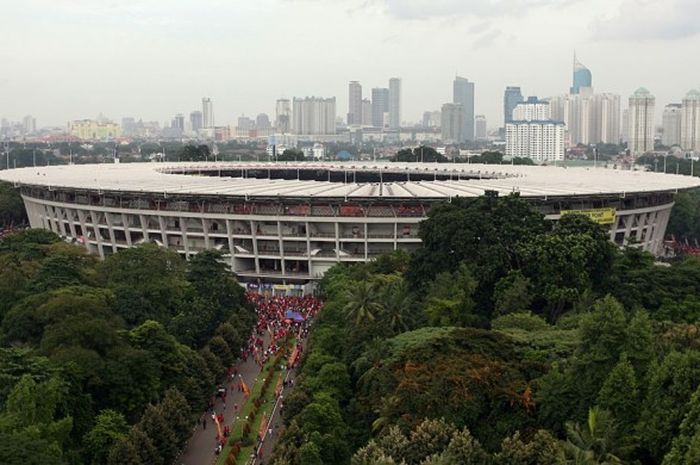 Stadion Gelora Bung Karno jadi tuan rumah laga tim nasional Indonesia melawan Malaysia di ajang Piala AFF Suzuki, 29 Desember 2010.