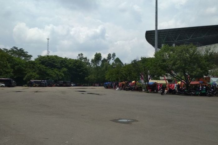 Suasana terkini Stadion Manahan, Solo jelang pertandingan leg kedua Piala Presiden antara Persija Vs PSMS Medan, Senin (12/2/2018)