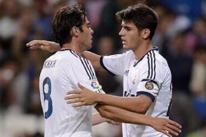 Ricardo Kaka (kiri) dan Alvaro Morata