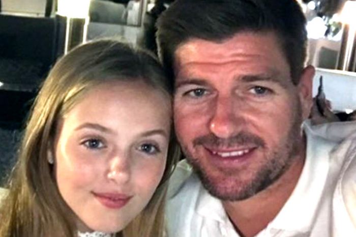 Legenda Liverpool, Steven Gerrard bersama putrinya, Lilly Gerrard.
