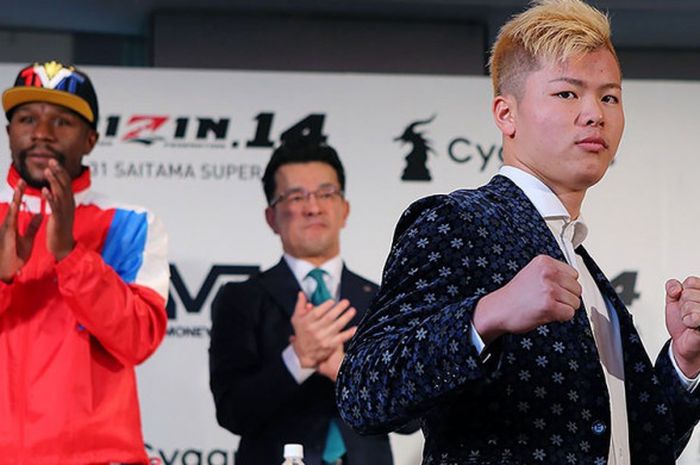 Duel antara Floyd Mayweather Jr melawan Tenshin Nasukawa akan menjadi main card di line-up Rizin 14.