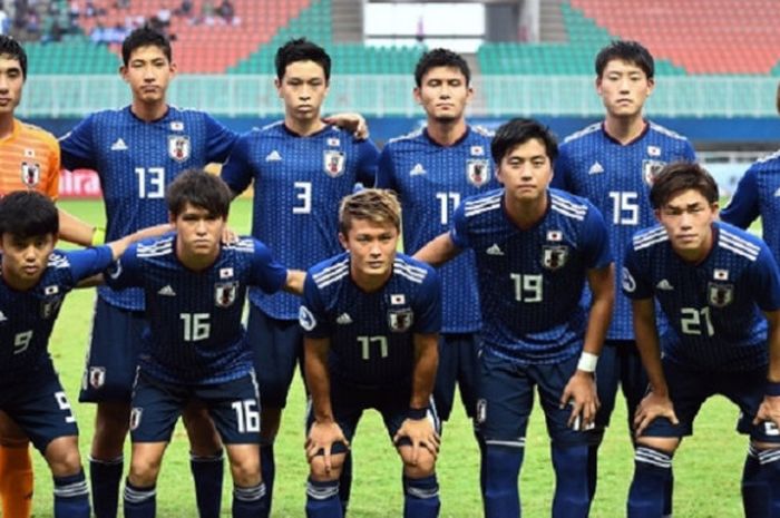 Para pemain timnas U-19 Jepang di Piala Asia U-19 2018.