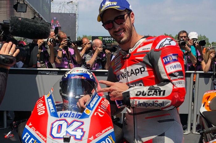  Andrea Dovizioso akan memulai balapan MotoGP Catalunya dari posisi ketiga. 