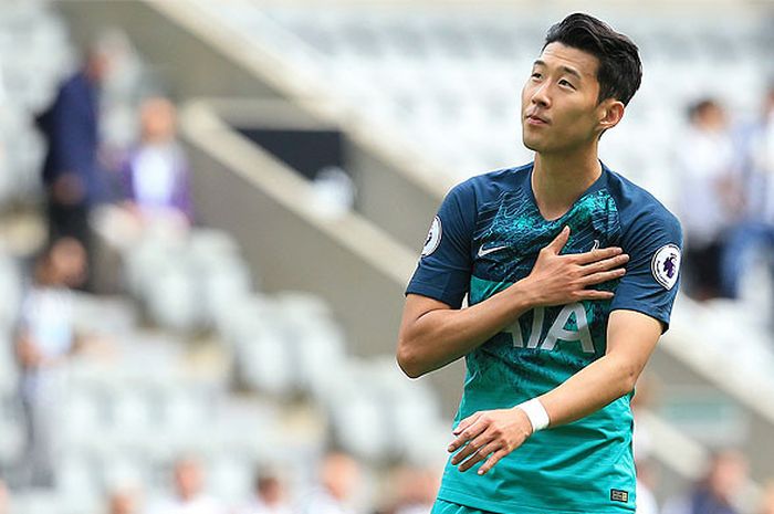 Striker tottenham Hotspur, Son Heung-min saat tampil melawan Newcastle United dalam laga lanjutan Liga Inggris 2018-2019 di Stadion St James' Park, Newcastle-upon-Tyne, pada 11 Agustus 2018.