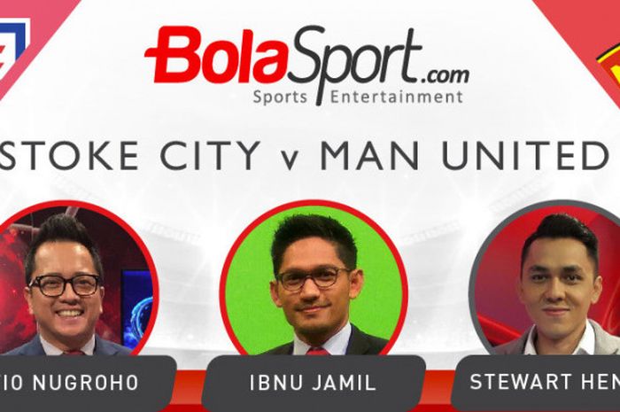 Tiga presenter sepak bola  memberikan prediksinya untuk laga Stoke City vs Manchester United.