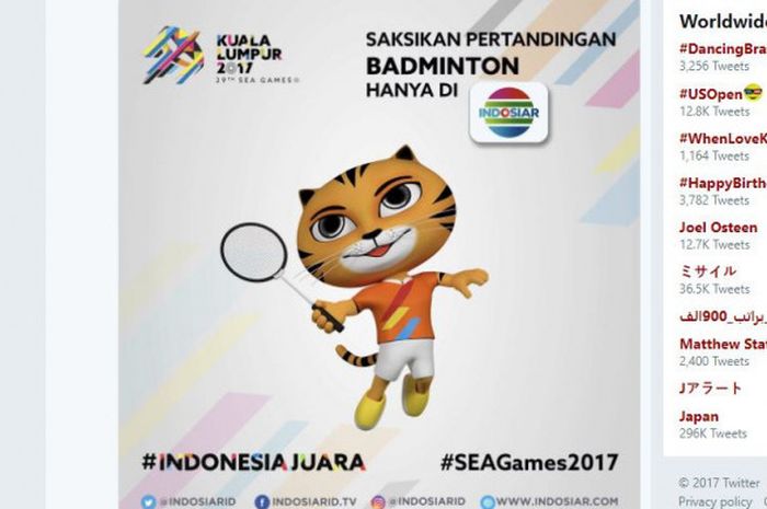 Jadwal siaran langsung babak final bulu tangkis pada SEA Games 2017. 