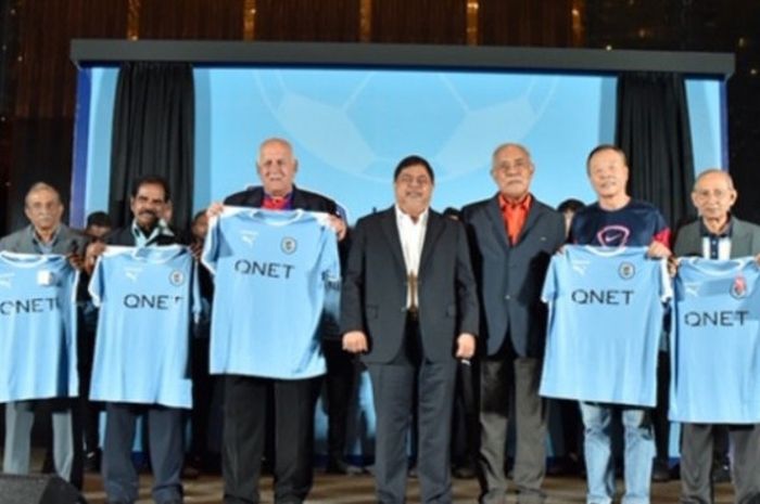 Para petinggi klub anyar Liga Super Malaysia 2019, PJ City FC saat memperkenalkan klub itu.