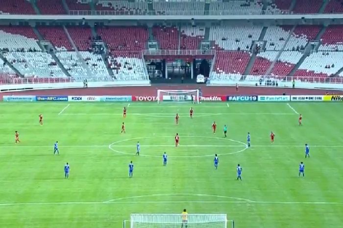 Timnas U-19 Uni Emirat Arab vs timnas U-19 Taiwan pada laga kedua Grup A Piala Asia U-19 2018 di Stadion Utama Gelora Bung Karno (SUGBK), Jakarta, Minggu (21/10/2018).