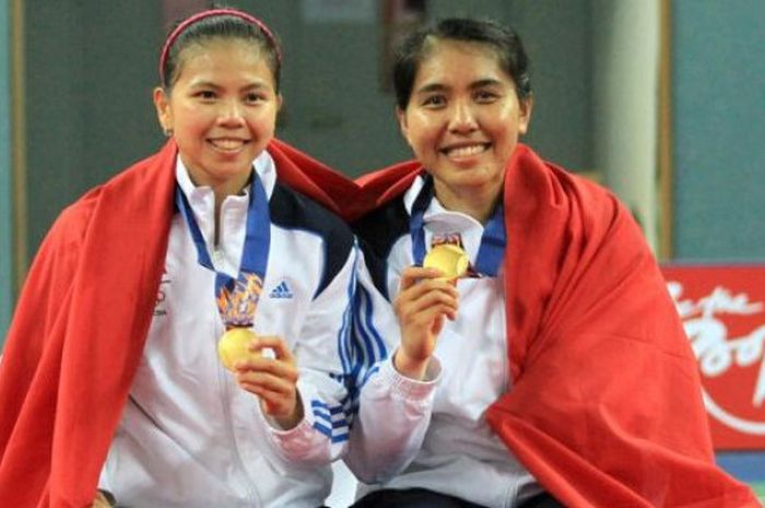 Greysia Polii/Nitya Krishinda Maheswari saat memenangkan Asian Games 2014 di Korea Selatan