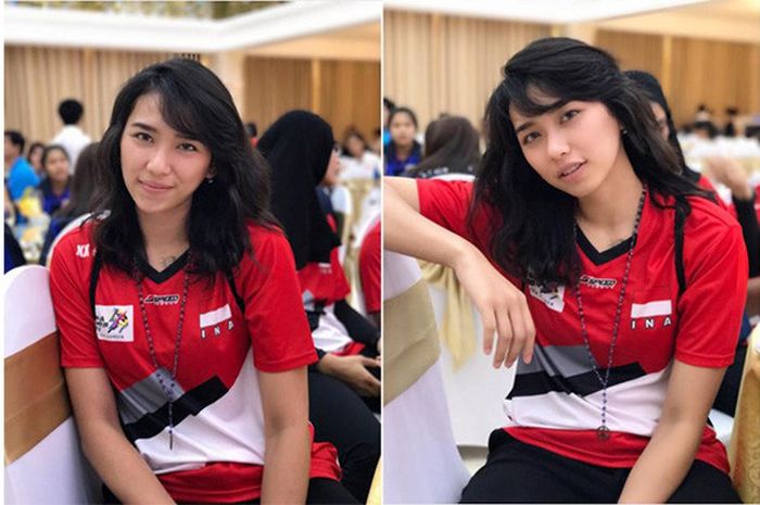 Yolla Yuliana, atlet voli putri Indonesia di ajang SEA GAMES 2017, Malaysia.