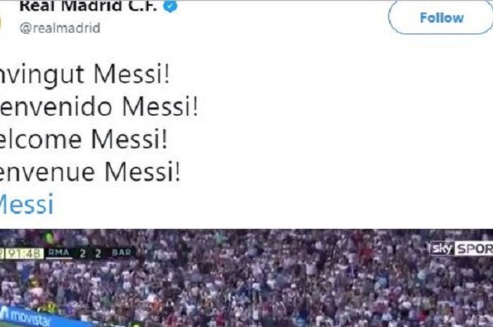 Twitter Real Madrid diretas