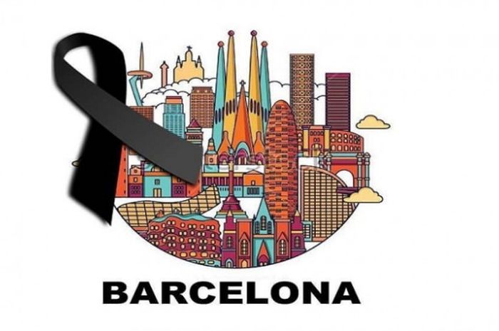 Sebuah bentuk simpati atas serangan teroris yang terjadi di Barcelona pada Kamis (17/8/2017).
