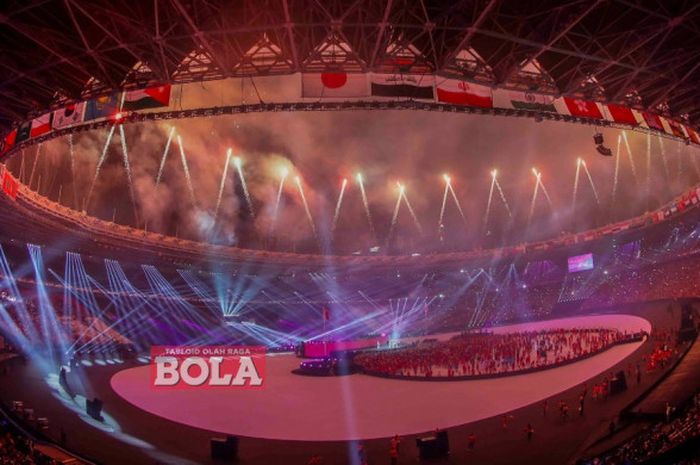     Suasana closing ceremony Asian Games 2018 di Stadion Utama Gelora Bung Karno, Jakarta, 2 September 2018.      