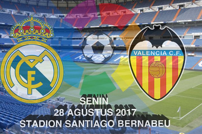 Real Madrid vs Valencia, Senin 28 Agustus 2017