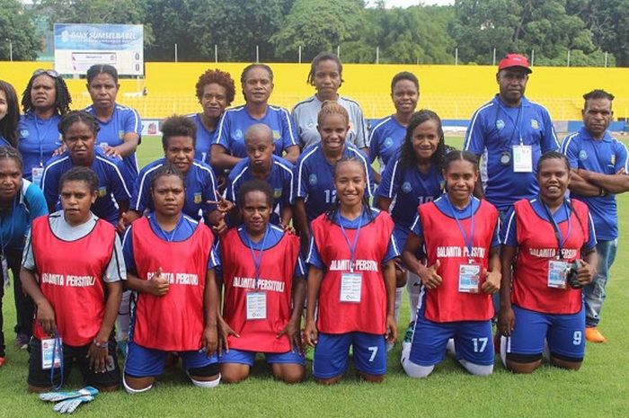 Tim wanita Papua saat mengikuti Piala Pertiwi 2017