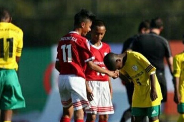 Tim U-12 Indonesia di ajang Danone Nations Cup 2017.