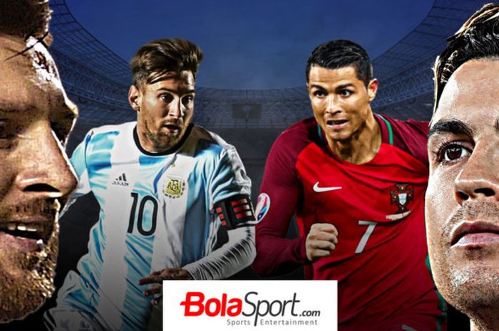 Lionel Messi dan Cristiano Ronaldo, dua pesepak bola yang kerap dianggap sebagai yang terbaik dunia.             