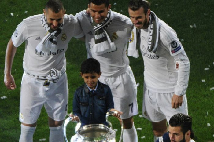 Trio BBC saat membawa Real Madrid menjuarai Liga Champions 2016-2017