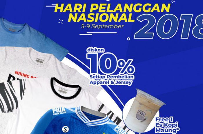 Persib Merchandise Store peringati hari pelanggan nasional. 