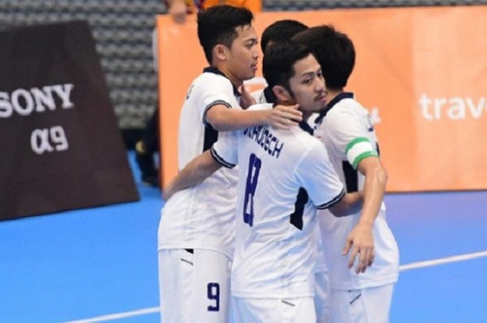 Timnas Futsal Putra Thailand menang besar di laga perdana mereka saat menghadapi Vietnam, Jumat (18/8/2017)