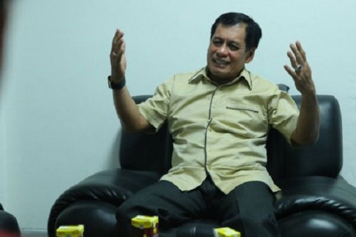 Bakal Calon Gubernur Sulsel, Nurdin Halid berkunjung ke redaksi Tribun Timur, Kamis (3/8/2017).